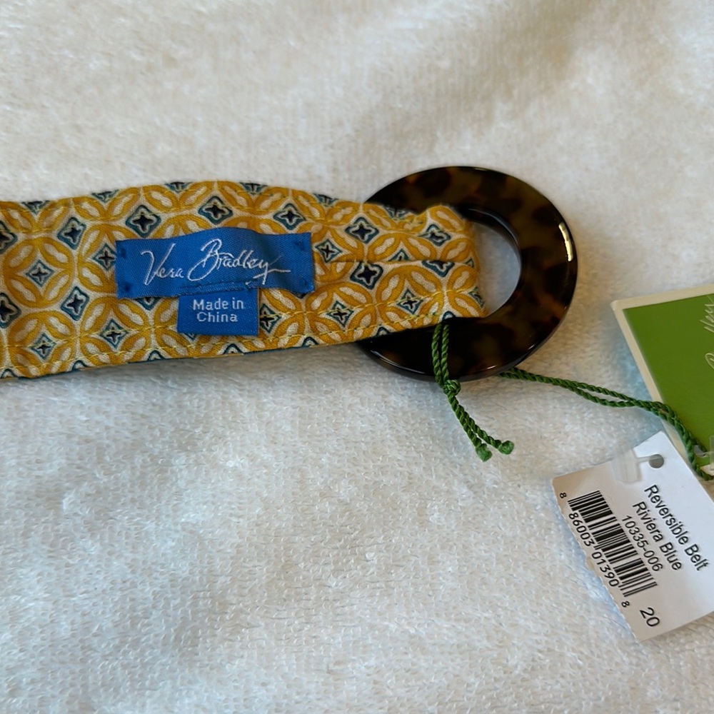 Vera Bradley Blue and Yellow Floral Belt - Picture 2 of 8
